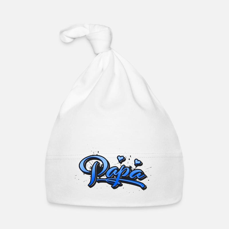 Papa blue Heart Splash Graffiti Baby Bio-Mütze