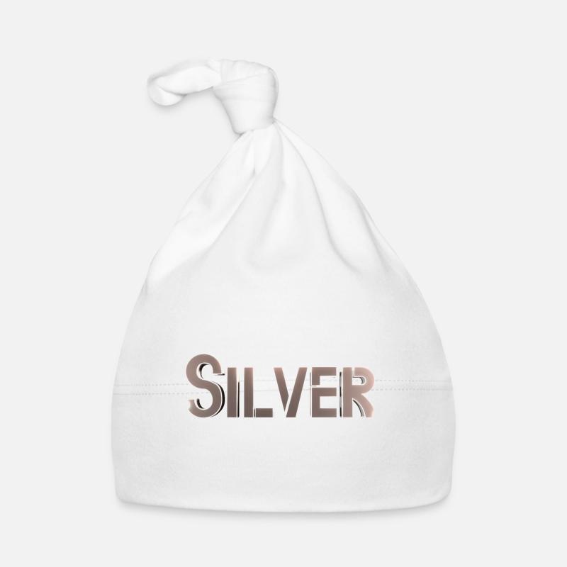 Texte stylisé argenté Bonnet bio Bébé