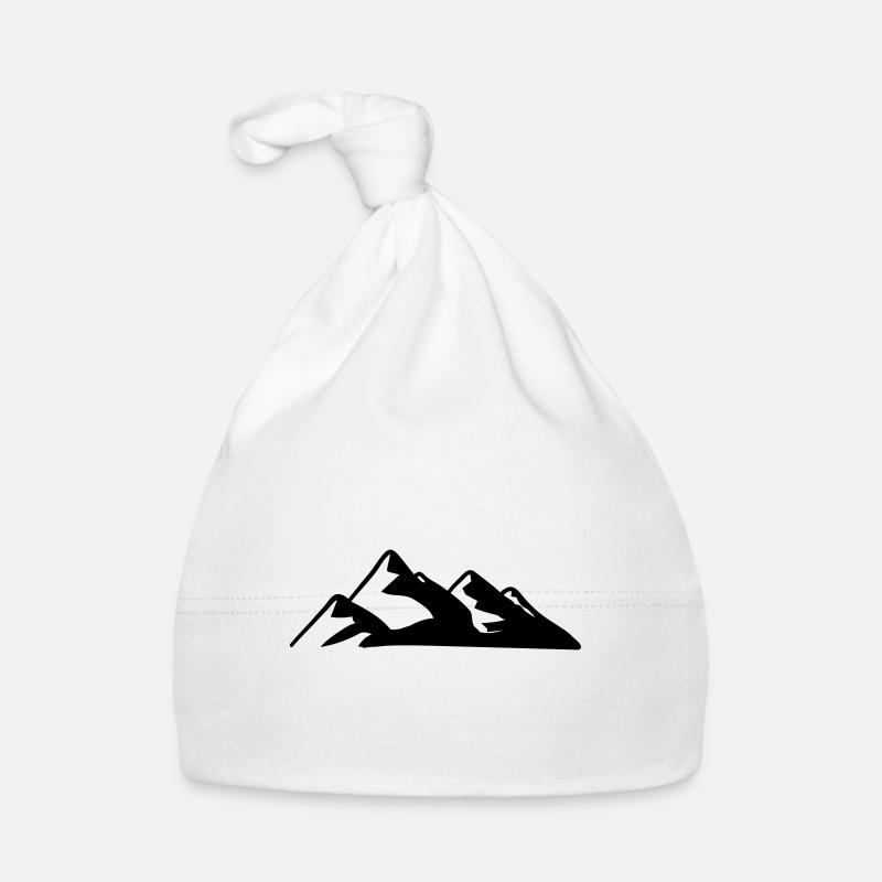 Mountains Mountain Mountains Mountain 02 Drawing area 3 Organic Baby Cap