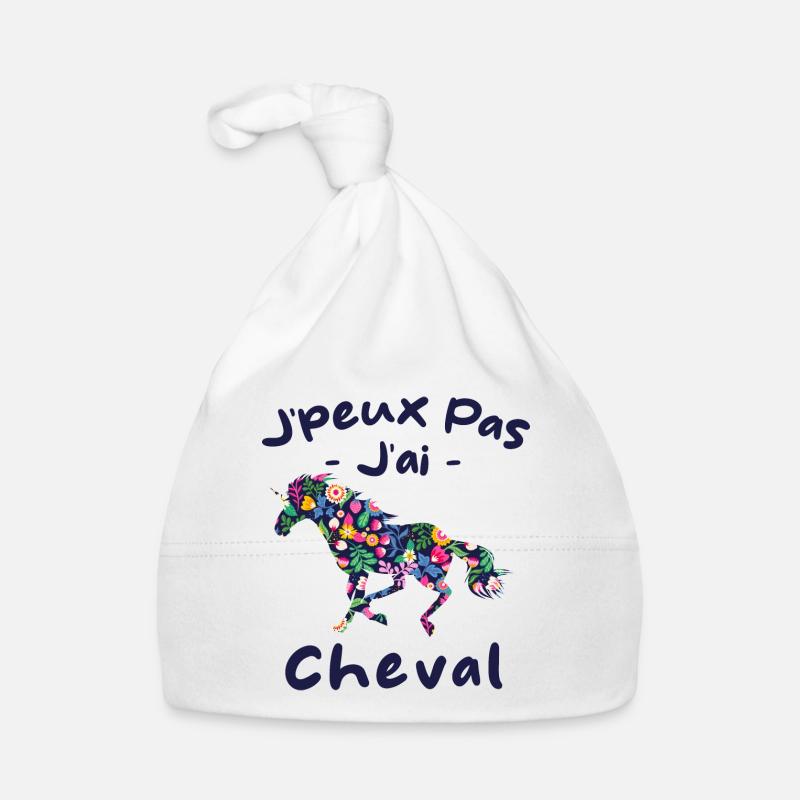 j'peux pas j'ai cheval | cavalière Bonnet bio Bébé