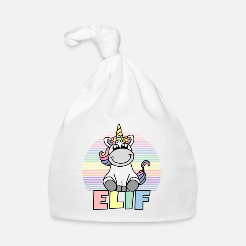 Elif Unicorn Name Organic Baby Cap