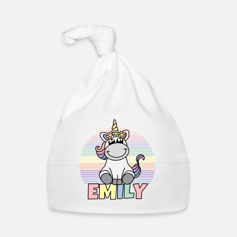 Emily Einhorn Name Baby Bio-Mütze