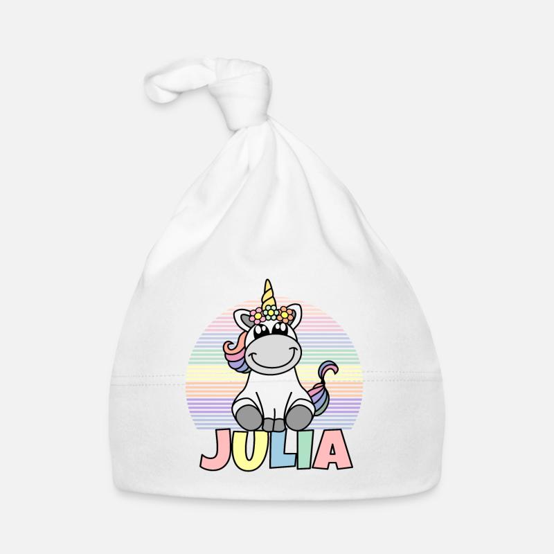 Julia Einhorn Name Baby Bio-Mütze