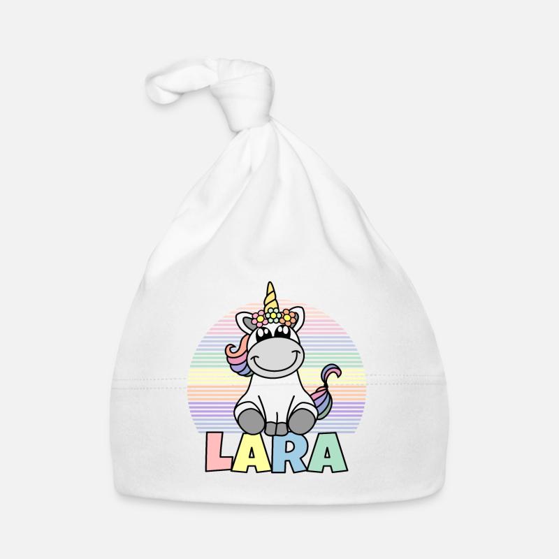 Lara Einhorn Name Baby Bio-Mütze