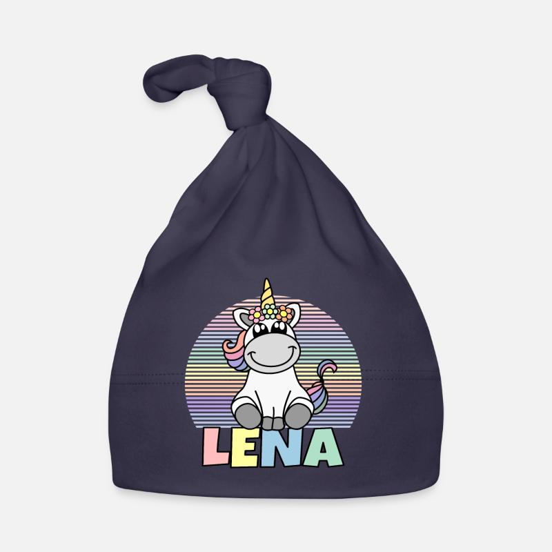 Lena Nom de la licorne Bonnet bio Bébé