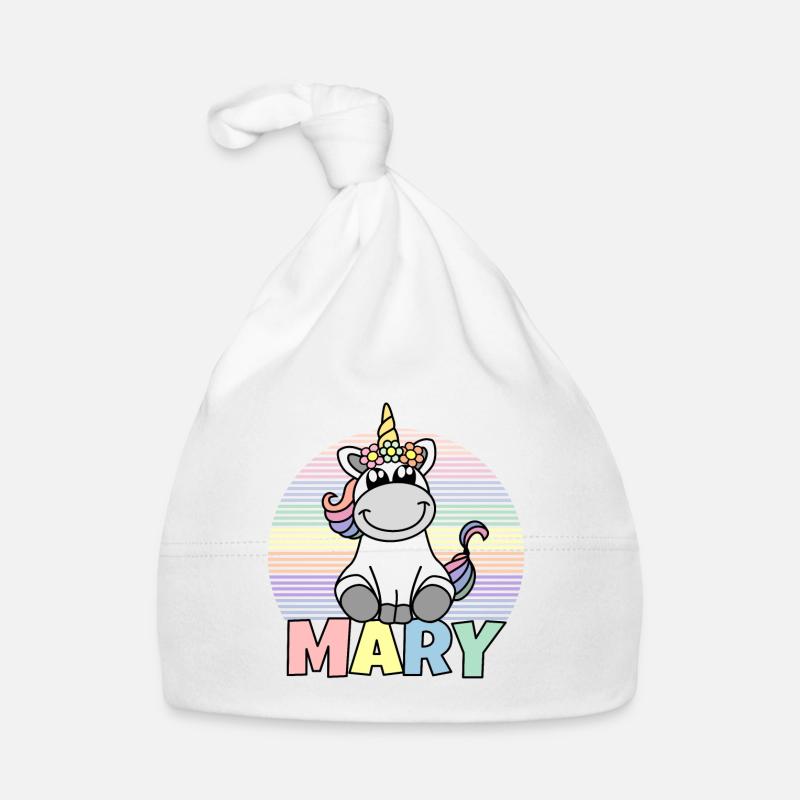 Mary Einhorn Name Baby Bio-Mütze