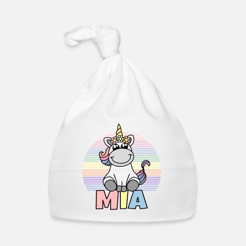 Mia Einhorn Name Baby Bio-Mütze
