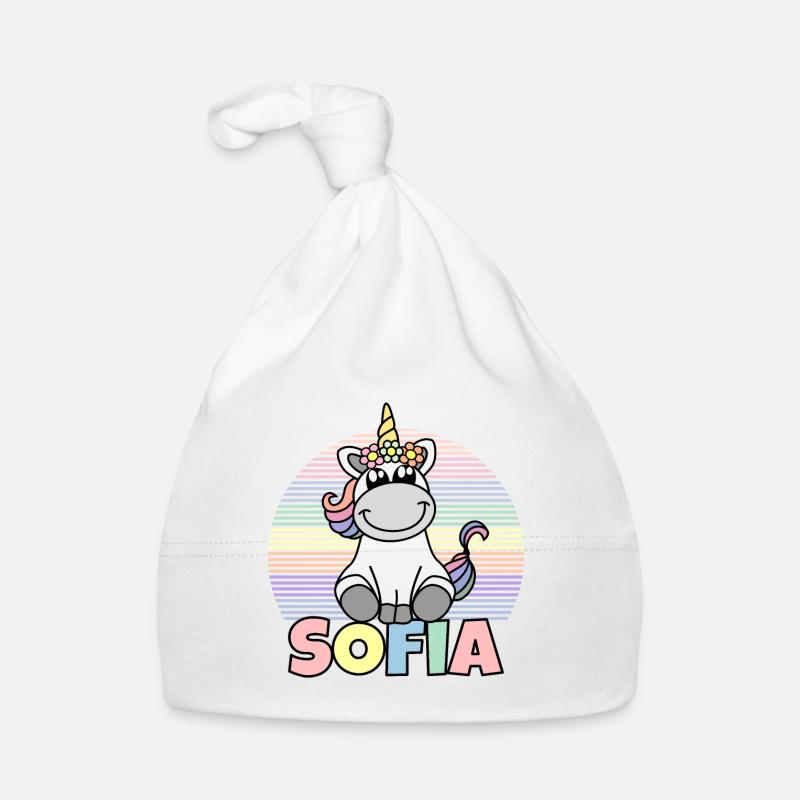 Sofia Einhorn Name Baby Bio-Mütze