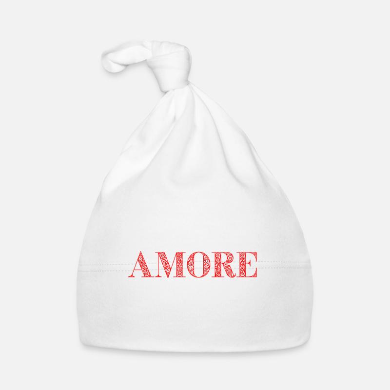 AMORE idée cadeau citation italien amour Bonnet bio Bébé