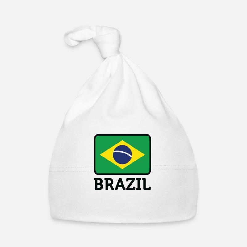 Drapeau national du Brésil Bonnet bio Bébé