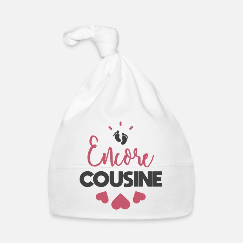 Encore cousine - Bonnet bio Bébé - blanc