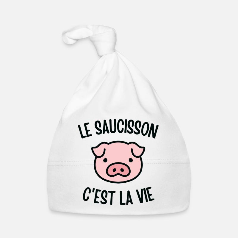 Le saucisson c'est la vie Bonnet bio Bébé