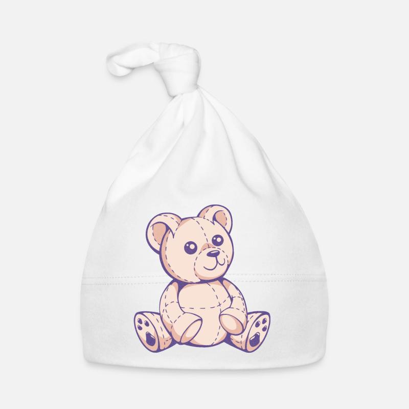 süßer Teddybär Baby Bio-Mütze