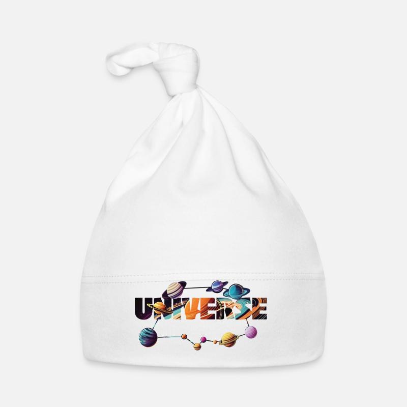Univers - Bonnet bio Bébé - blanc