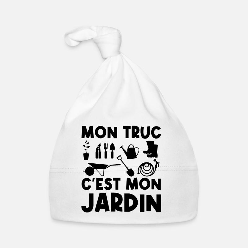 Mon truc c'est mon jardin - Bonnet bio Bébé - blanc