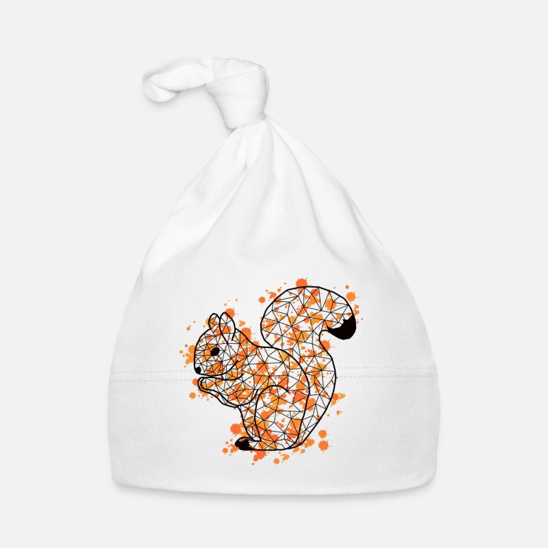 Squirrell GeomeTRIX bunt - Baby Bio-Mütze - Weiß