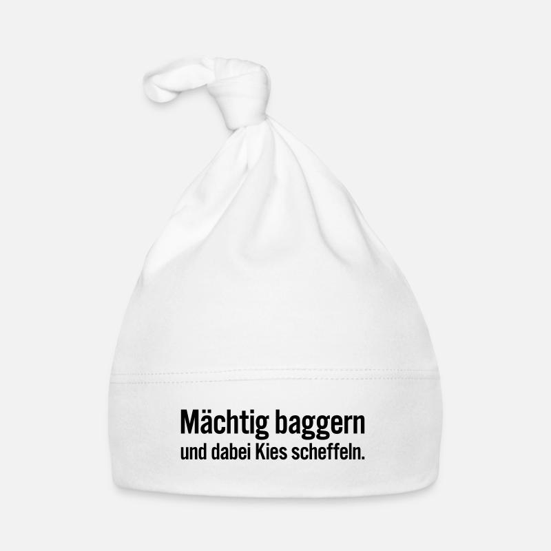 Mächtig baggern und dabei Kies scheffeln Baby Bio-Mütze