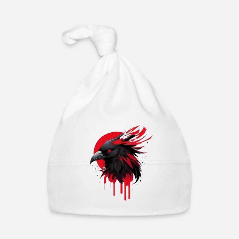 Fantasy bird red-black Organic Baby Cap