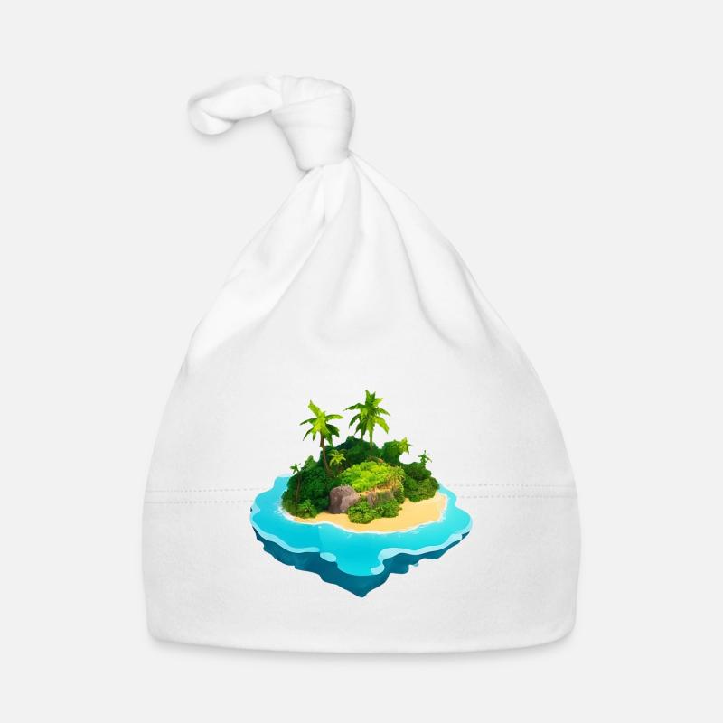 Island in the tropics Organic Baby Cap