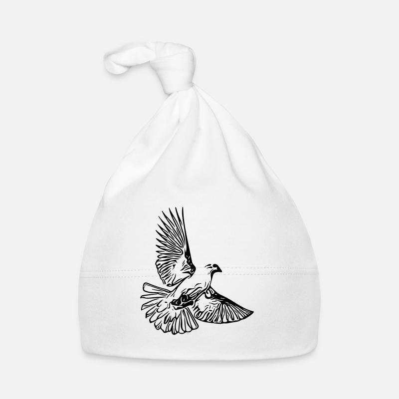 Elegant Flying Vintage Dove Organic Baby Cap
