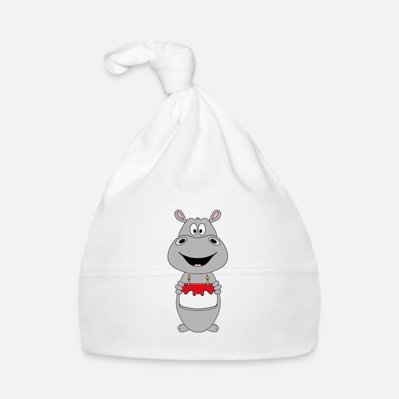 NILPFERD - FLUSSPFERD - HIPPO - GEBURTSTAG - KIND Baby Bio-Mütze