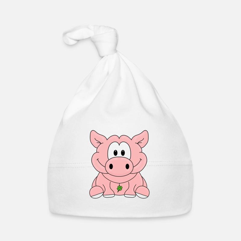 SCHWEIN - TIER - BAUERNHOF - BAUER - TIERISCH Baby Bio-Mütze