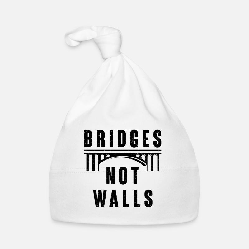 Ponts pas Murs Solidarité Amour - Bonnet bio Bébé - blanc