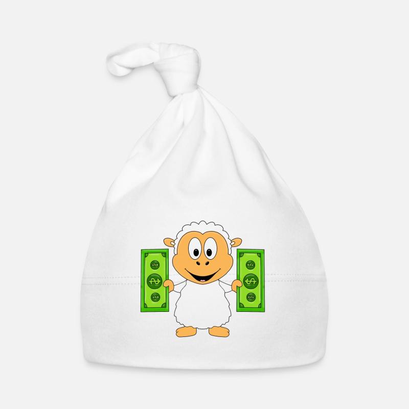 SCHAF - GELD - TIER - TIERISCH Baby Bio-Mütze