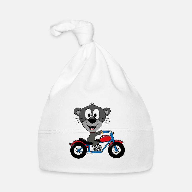 PANTHER - MOTORRAD - BIKER - TIERISCH - TIER Baby Bio-Mütze