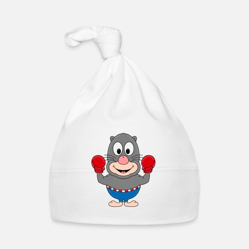 MAULWURF - BOXER - BOXEN - SPORT - TIER - TIERISCH Baby Bio-Mütze