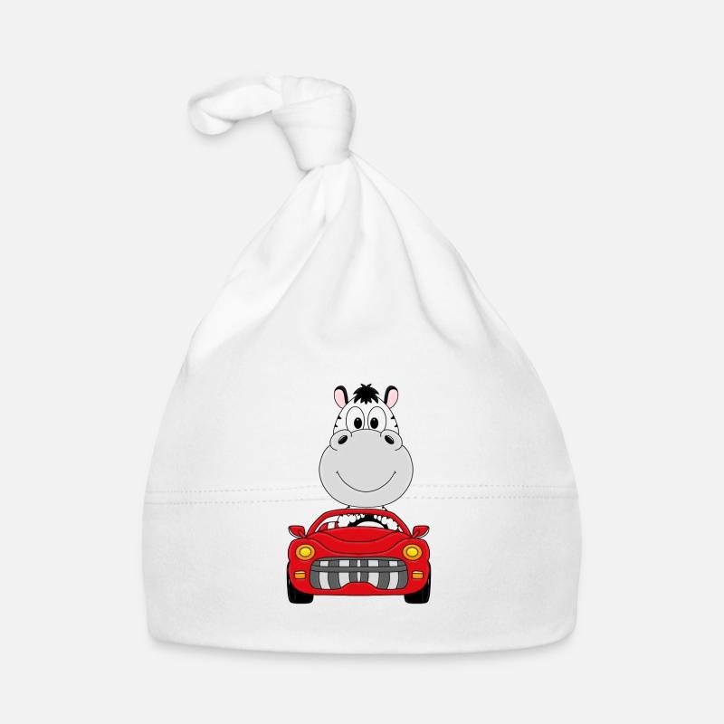 ZEBRA - AUTO - TIER - TIERISCH Baby Bio-Mütze
