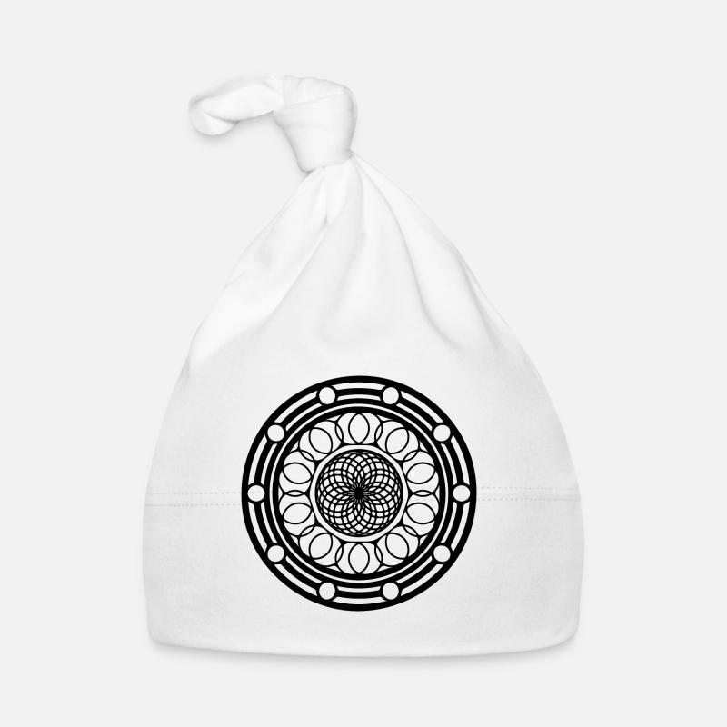 Geometrisches Blumen Mandala runde Muster Form Baby Bio-Mütze