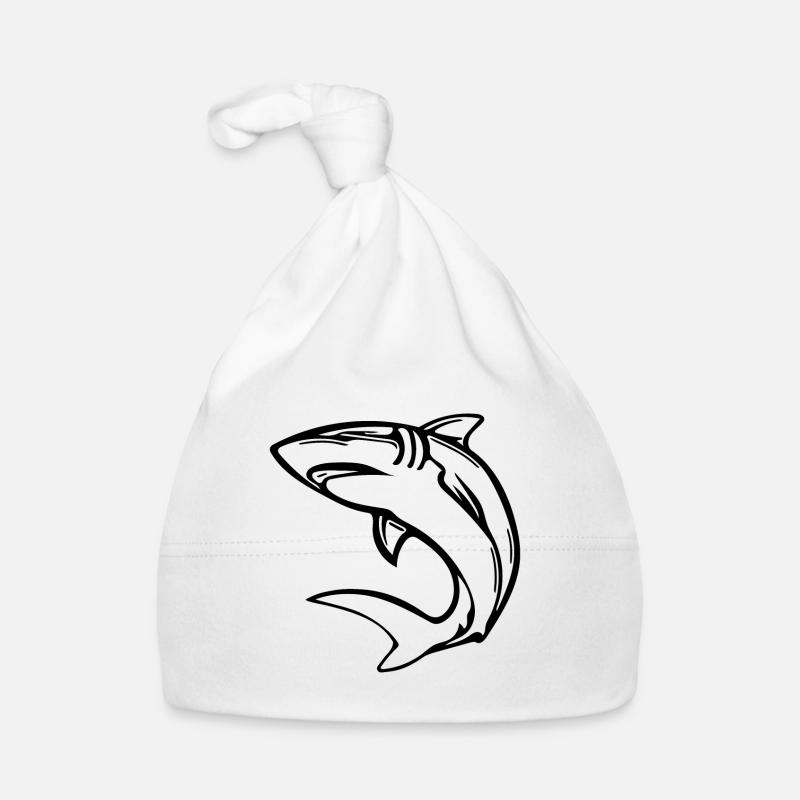 Elegant deep-sea shark Organic Baby Cap