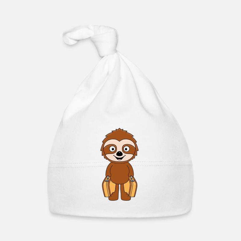 FAULTIER - KOFFER - REISE - URLAUB - FERIEN - TIER Baby Bio-Mütze