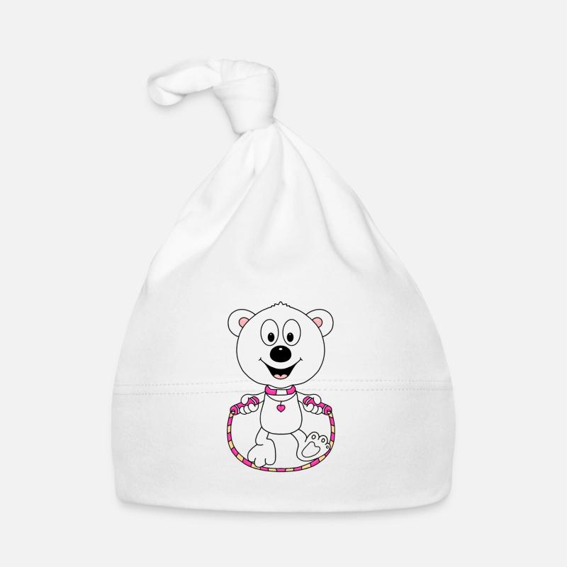 EISBÄR - SPRINGSEIL - TIER - KIND - BABY Baby Bio-Mütze