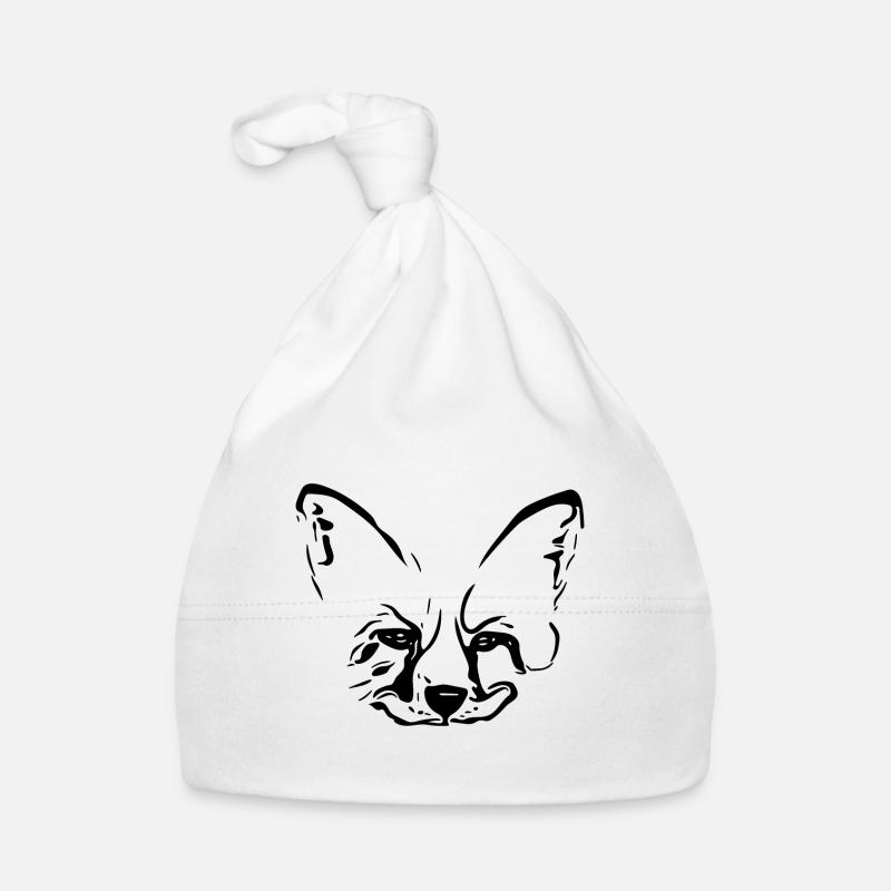 Fuchs Portrait Vintage Head Dessin Bonnet bio Bébé