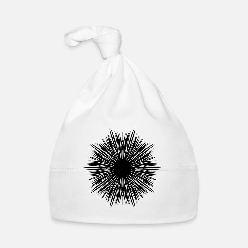 Étoiles géométriques Cercle Forme mandala - Bonnet bio Bébé - blanc