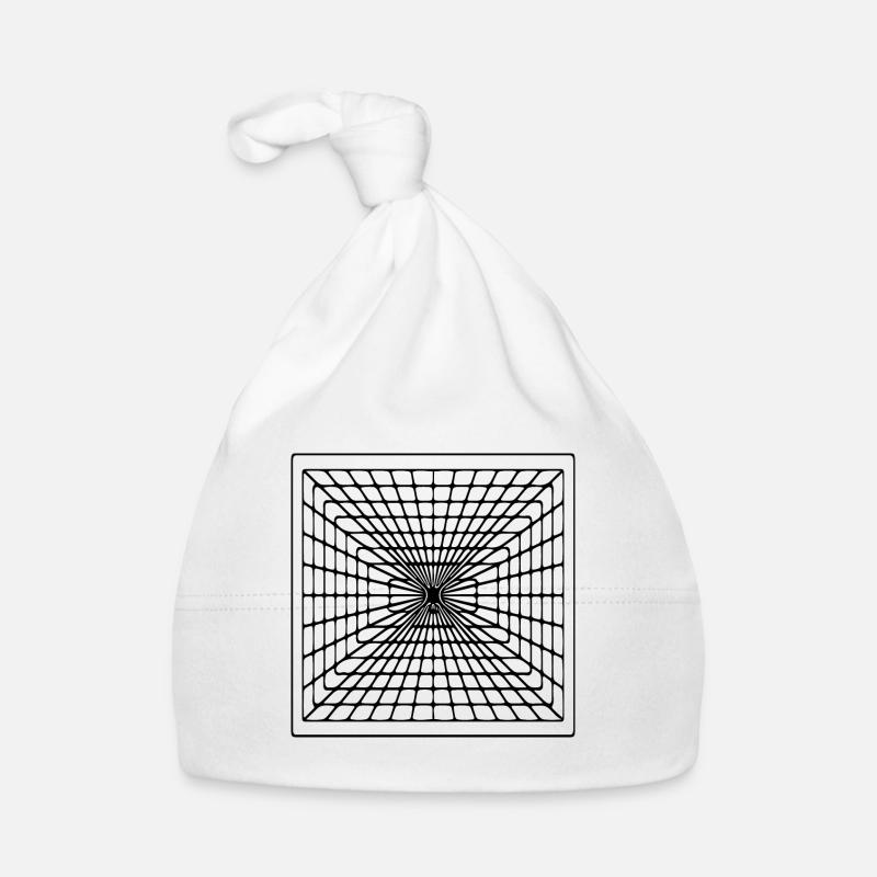 Lignes carrées géométriques Bonnet bio Bébé