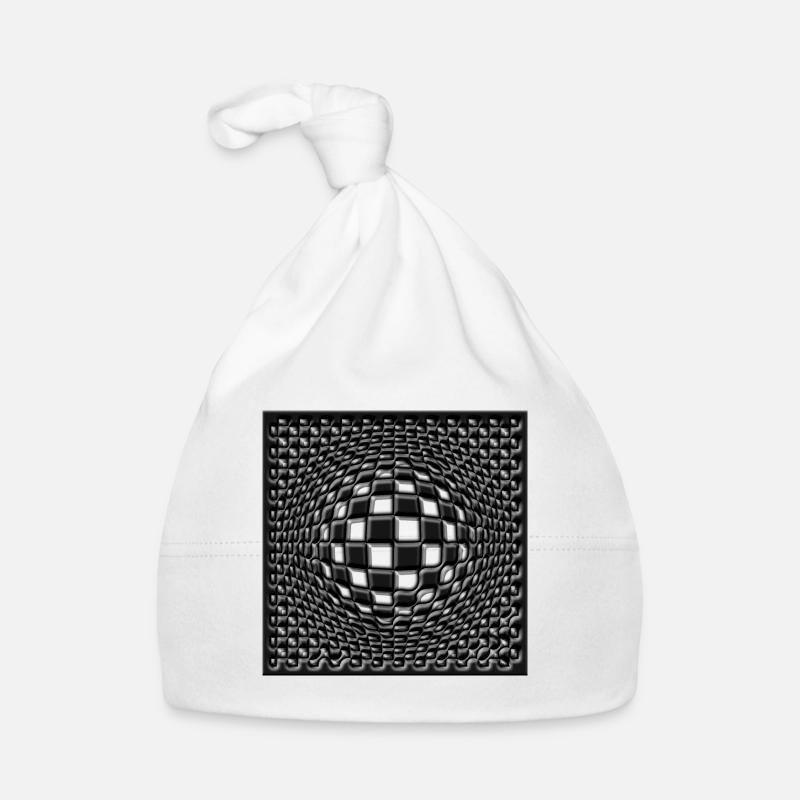 Geometric Lines Sphere Circle View Organic Baby Cap