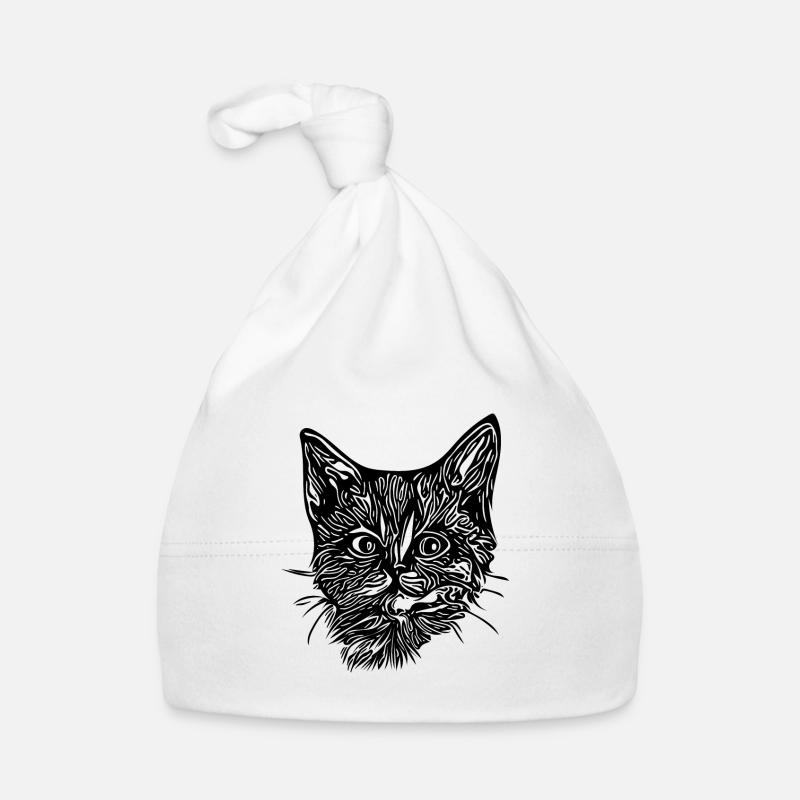 Cute cute kitten Organic Baby Cap
