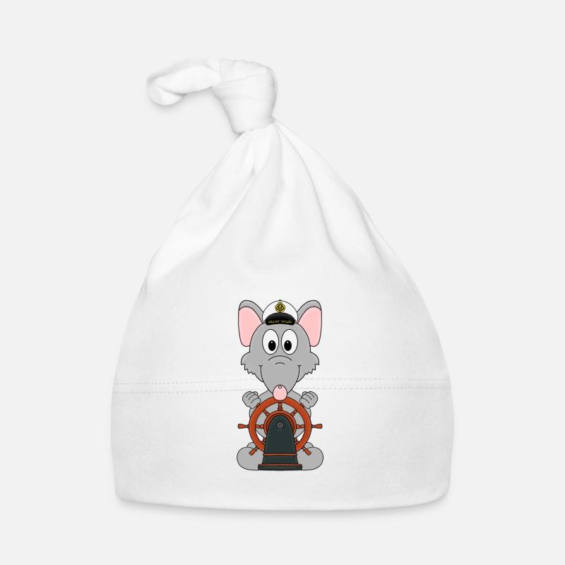 WASSERRATTE - KAPITÄN - RATTE - BOOT - SCHIFF Baby Bio-Mütze