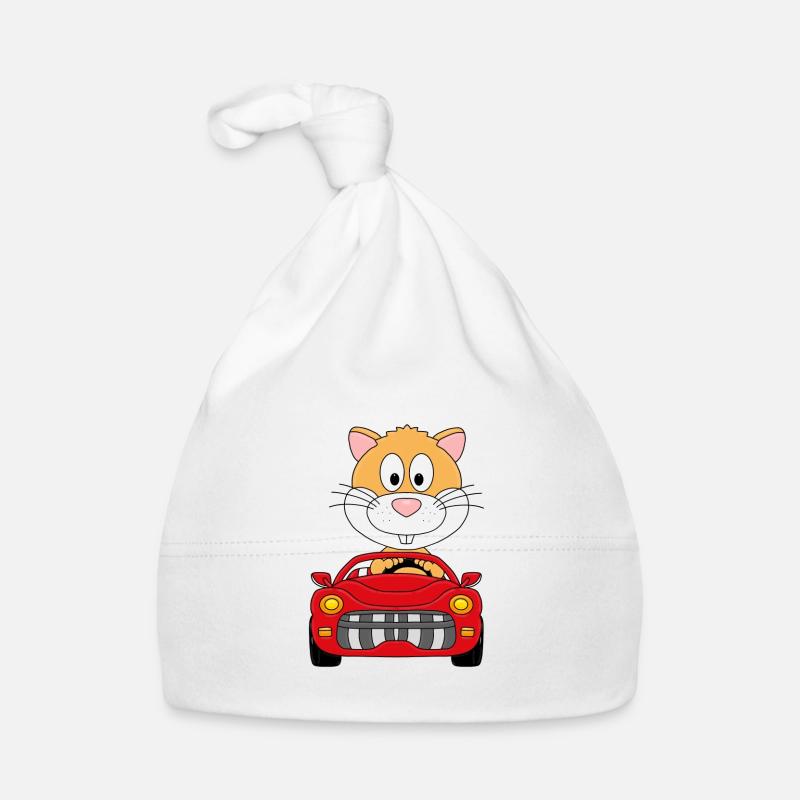 HAMSTER - AUTO - TIER - TIERISCH - KIND - BABY Baby Bio-Mütze