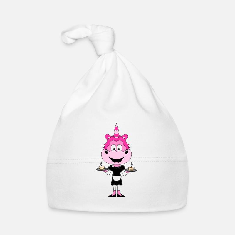 EINHORN - KELLNERIN - GASTRONOMIE - KAFFEE - TEE Baby Bio-Mütze