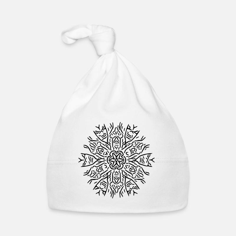 Mandala Blume Linien Abstrakt Form Muster Baby Bio-Mütze