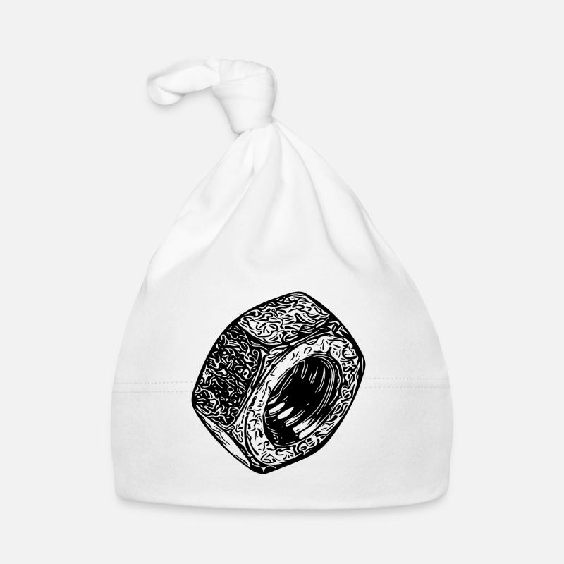 Screw nut dark surface Organic Baby Cap