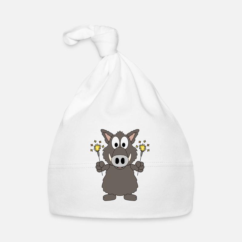 WILDSCHWEIN - EBER - KEILER - WUNDERKERZEN Baby Bio-Mütze