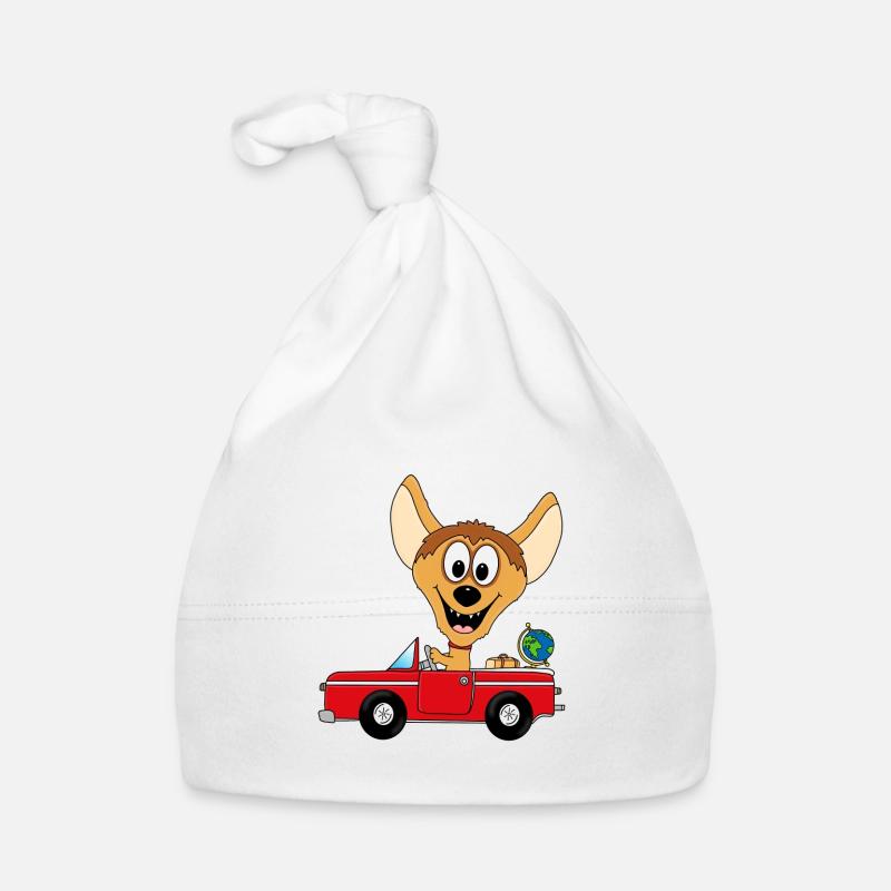 HYÄNA - AUTO - REISE - URLAUB - FERIEN - TIER Baby Bio-Mütze