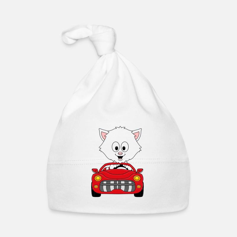 KATZE - AUTO - CABRIO - TIER - TIERISCH Baby Bio-Mütze