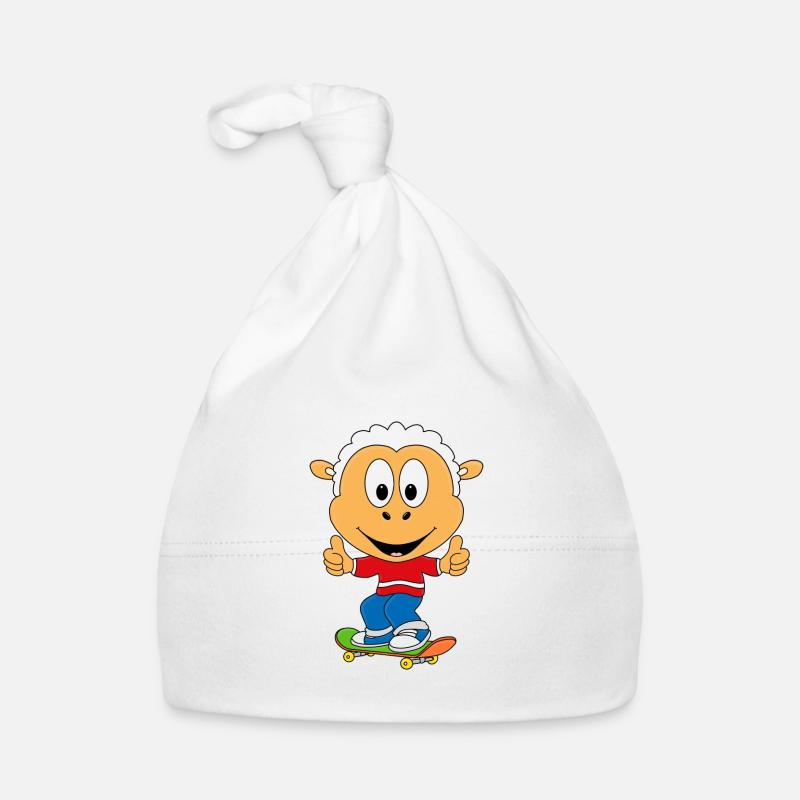 SKATEBOARD - SCHAF - TIER - KIND - BABY Baby Bio-Mütze