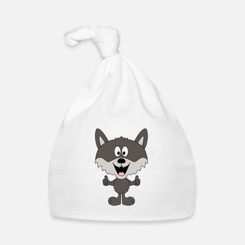 WOLF - TIER - KIND - BABY - TIERISCH - GUT Baby Bio-Mütze